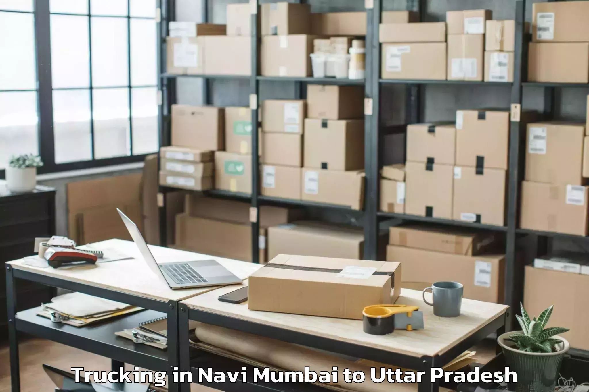 Book Navi Mumbai to Maharishi University Lucknow Trucking Online